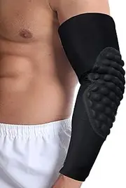 Padded Arm Sleeves - Arm Protection Sleeve Elbow Pads - Arm Protection Sleeve Arm Compression Sleeve Comfortable Elastic Compression Anti-Collision for Football Sports Idoblo