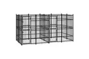 vidaXL Dog Kennel Pet Dog Cage Crate Kennel Cat Steel Playpen Large Portable