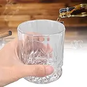 Gigicial Whiskey Glasses, Engraved Surfaces, Food Grade Glass, Lightweight Rocks Glasses for Scotch Cocktail Rum Cognac Vodka Liquor, Unique Gifts for Men