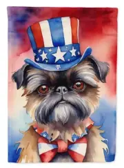 Brussels Griffon Patriotic American House Flag Large Porch Sleeve Pole