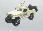 Christmas Ornament for 1967 Jeep Jeepster Commando Earle Motors White