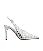 Pointed high-heeled sandals 40 silver