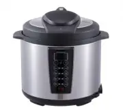 1000-Watt 6-Quart Electric Pressure Cooker Brushed Stainless & Matte ~New In Box