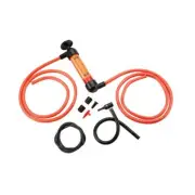 Portable Siphon Pump Car Manual Fuel Gas Transfer Oil Liquid Hand Air Kit