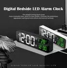 Bedside Digital LED Alarm Clock Time Calendar Temperature Night Desktop Clock AU