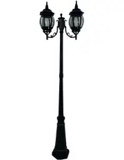 [Oriel Lighting] Highgate Twin Tradtional Outdoor Post Light in Black