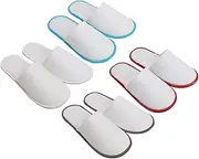 Zerodeko 4 Pairs Guest Slippers: Disposable Anti-slip Hotel Spa Slippers For Men And Women Home Hotel Travel Use