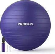 PROIRON Exercise Ball Anti-Burst Yoga Ball Chair with Quick Pump Slip Resistant Gym Ball Supports 500KG Balance Ball for Pilates Yoga Birthing Pregnancy Stability Gym Workout Training