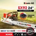BAUMR-AG Petrol Commercial Chainsaw 24" Bar E-Start Chain Saw Top Handle Pruning