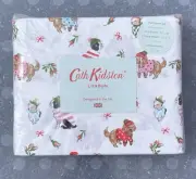 Cath Kidston London 4pc FULL Cotton Christmas ~ PUPPY LOVE PINK ~ Sheet Set NIP
