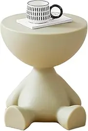 Round Side Table, Creative Small Flat Coffee Table, Side Table Round Coffee Table, Modern Side Table, Suitable for Living Room Bedroom Balcony Patio Nightstand