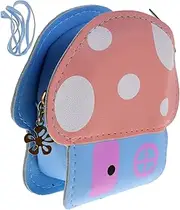 [VALICLUD] Kids Mushroom Bag Cartoon Coin Bag for Boys Girls Kids Fashionable Coin Purse Random Color