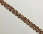 SCALAMANDRE ANTIQUE ROSE & BEIGE "VERSAILLE" PASSEMENTERIE GIMP BRAID TRIM