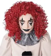 Corkscrew Clown Red Curls Wig