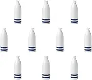 Set of 10 White Porcelain 2-Line No. 1.5 Tokuri [2.2 x 6.7 inches (280 cc)] | Setomonohonpo