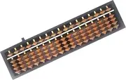 Vaupan Digit Standard Abacus Soroban Professional 17 Column (10.2 inch) Math Abacus, Math Calculating Tool with Reset Button for Adults Kids(Brown)