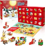 2024 Advent Calendar: Holiday Building Set (12-in-1) w/ Train, Elk, & Santa