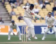 Brian Lara batting on his debut for Warwickshire during his inning- Old Photo 1