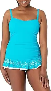 [Profile] by Gottex Women's Standard Tutti Frutti D-Cup One Piece, Turquoise, (10) D