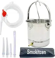 Smokitcen Coffee Enema Bucket Kit Stainless Steel 2 Quart Capacity for Cleansing Detox Enemas