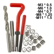 M3/M4/M6/M8/M11 Metric Helicoil Thread Repair Kit HSS Drill Helicoil Repair Y5T1