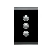 Clipsal Saturn Series Grid And Plate Assembly 3 Saturn 4000 Series Including Saturn Horizontal Espresso Black - 4063VH-EB