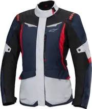 Alpinestars Stella ST-1, textile jacket waterproof women , color: Light Grey/Dark Blue/Black/Light Red , size: XXL