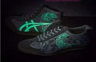 asics onitsuka tiger 鬼塚虎 mexico 66 白 灰 刺繡 羊皮 夜光虎 經典 中筒 復古休閒鞋[巧遇小鋪]