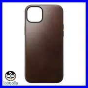 NOMAD Modern Case - genuine Horween Leather for Apple iPhone 15 Plus, Brown