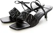 [EVOL] Evor Women's Sandals, Ribbon Quilted Square Sandals
