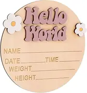 JOINPAYA Wood Name Sign Growth Milestone Shower Decor Newborn Announcement Nursery Photo Prop