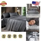 Breathable King Sheet Set - 1800 Thread Count Cooling Sheets with Deep Pockets