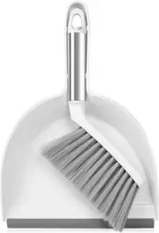 Small Broom and Dustpan Set, Brush white