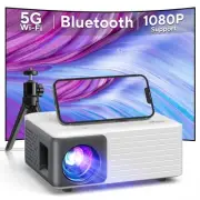 Mini Projector with WiFi and Bluetooth, 1080P Supported Projector with Projec...