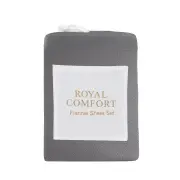 Royal Comfort Polar Fleece Flannel Sheet Set Ultra Soft Plush Cozy - Double - Charcoal