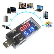 USB Charger Doctor Current Voltage Charging Detector Voltmeter Ammeter Red+blue