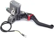 Motorcycle Brake Lever 22mm Handle for Scooter Dirt Bike Street Bike E-Bike CNC Hydraulic Brake Clutch Pump Lever Master Cylinder Motorbike Clutch Lever(Titanium-Right)