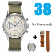 38Mm Men'S 1963 Chronograph Mechanical Watch Pilot with Seagull Movement ST1901