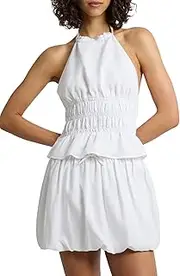 [Onia] Women's Air Linen Smocked Halter Top