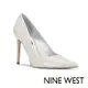 NINE WEST FRESH 尖頭漆皮高跟鞋-奶油白