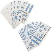 KICHOUSE Flag Sticker Set 24pcs Football Match Flag Decals Adhesive Easy to Apply