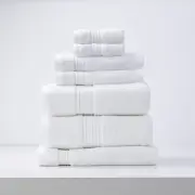 100% Cotton 650 GSM Low Twist Towel Set by Renee Taylor - Bright, 7 Piece Towel Set