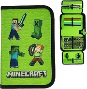 Minecraft Children's Pencil Case, Pencil Case, Pencil Case, School Pencil, Pencil Case, Filled Stationery (Steve Alex)