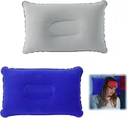 2Pcs Inflatable Pillows for Camping 34 * 22cm Portable Waterproof Blow Up Pillow Folding Beach Sunbed Pillow Air Neck Pillow for Adults Outdoor Fishing Travel Airplane Car Office Sunbathing Sleeping