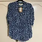Gorman X Julia Flanagan Silk Spot Blouse Top Size 16 New With Tags
