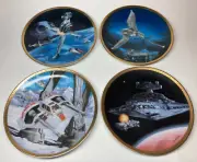Star Wars Hamilton Collection Space Vehicles Plate Shuttle Snowspeeder B-Wing