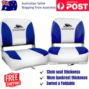 Seamanship 2X Folding Boat Seats Swivel Seat Premium Thick Padded UV Resistant