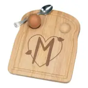 Letter M Heart Alphabet Breakfast Dippy Egg Cup Board Valentines Day Love