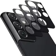 [T Tersely] (3 Pack) Camera screen Protector for Galaxy S21 Ultra 5G, Tempered Glass Camera Lens Screen Protector for Samsung Galaxy S21 Ultra 5G(2021)-Black
