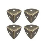 Metal Box Corner Protectors Edge Guard Protector 21x21x21mm Bronze Tone 4Pack
